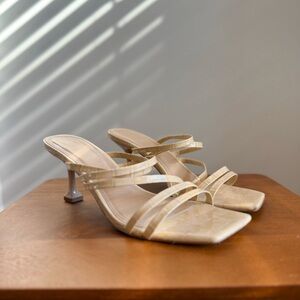 Square Toe Zara Heels Size 39 Nude